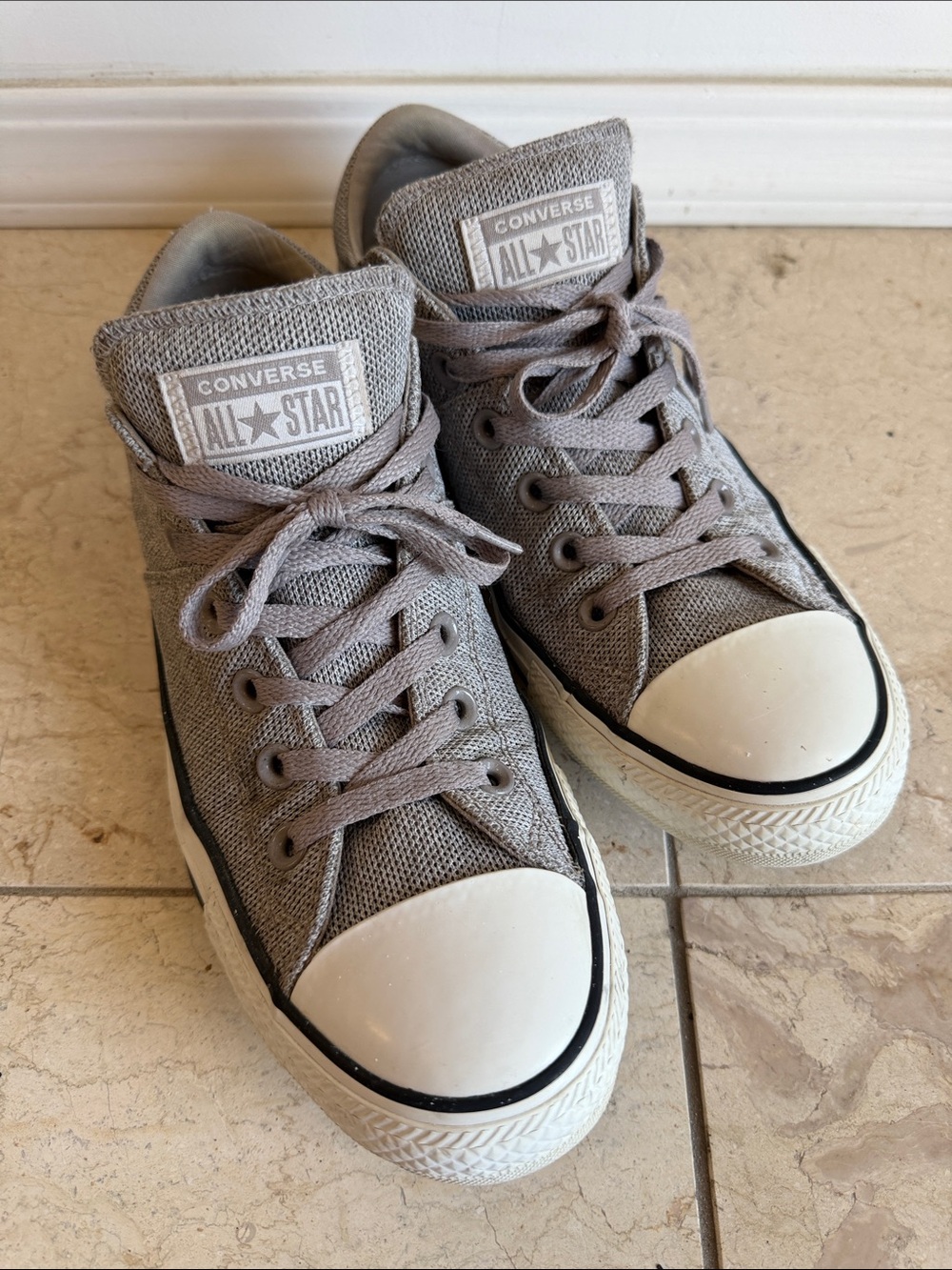 Converse Gray Canvas Low-Top Sneakers